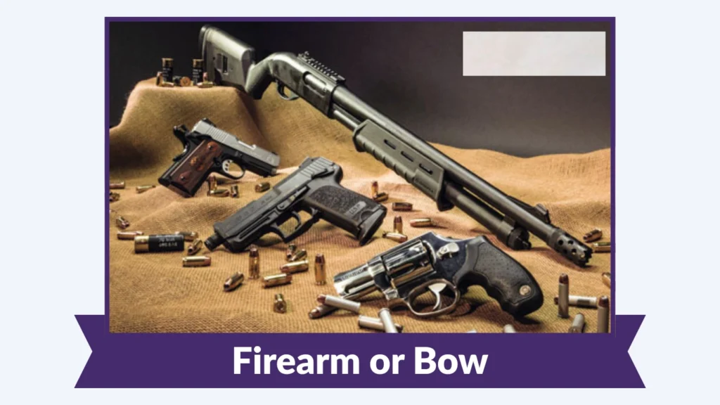 Firearm or Bow