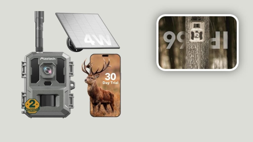 Misstech 4G LTE Cellular Trail Camera With Solar Panel
