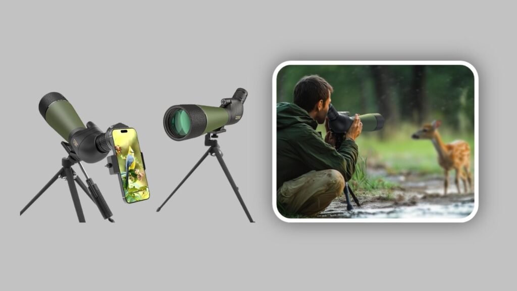  Gosky 20-60x80 Spotting Scope – Best for Smartphone Viewing