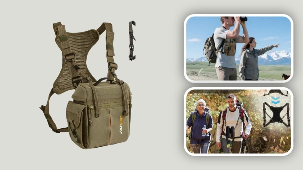 WOLFHUNT Binocular Harness with Rangefinder Pouch