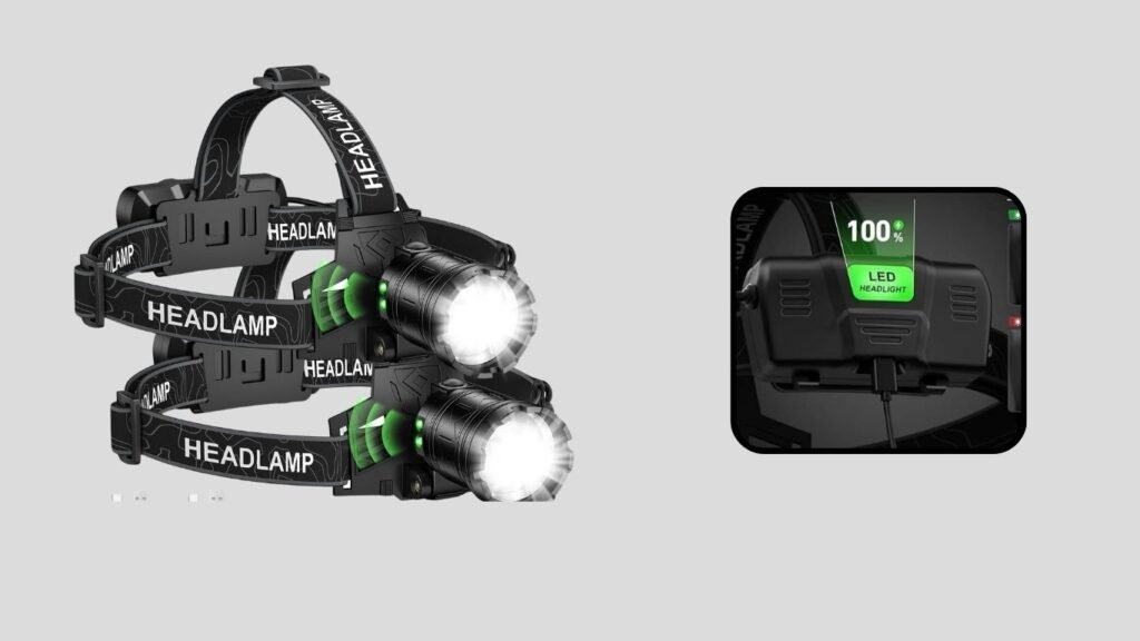 Kmivo Rechargeable Hunting Headlamp 2-Pack