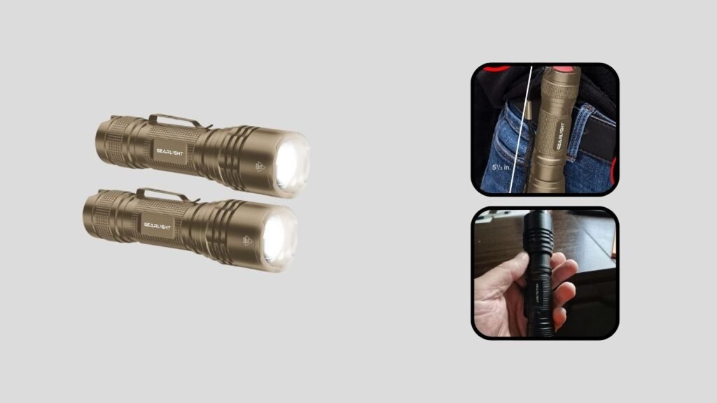 GearLight TAC LED Flashlight 2-Pack