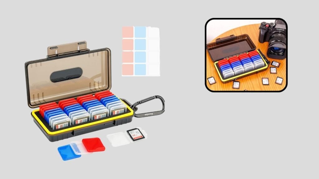 Kiorafoto 36-Slot SD Card Storage Case