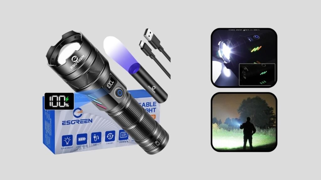 Esgreen Rechargeable Multifunctional Flashlight