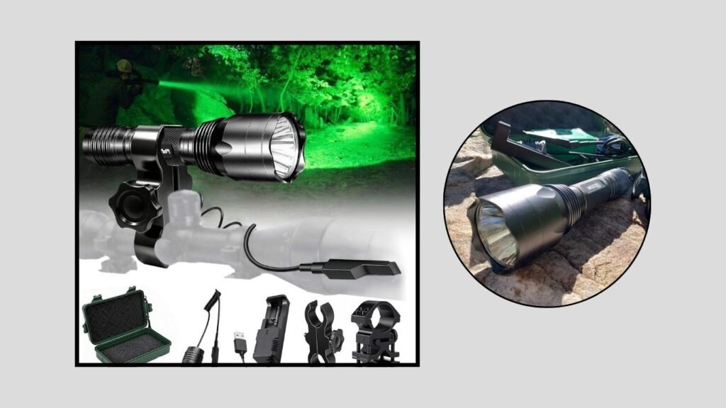 VASTFIRE 350-Yard Green Hunting Flashlight Kit