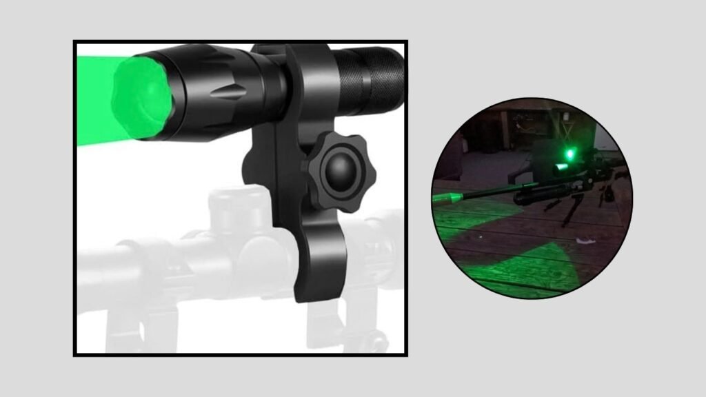 Ulako Green 350-Yard Zoomable Hunting Flashlight