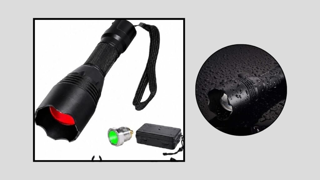 BIZOOM KL35 Red and Green Zoomable Hunting Flashlight