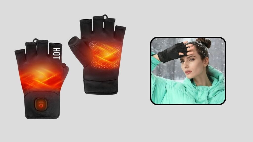 uncn Rechargeable Fingerless Heated Gloves