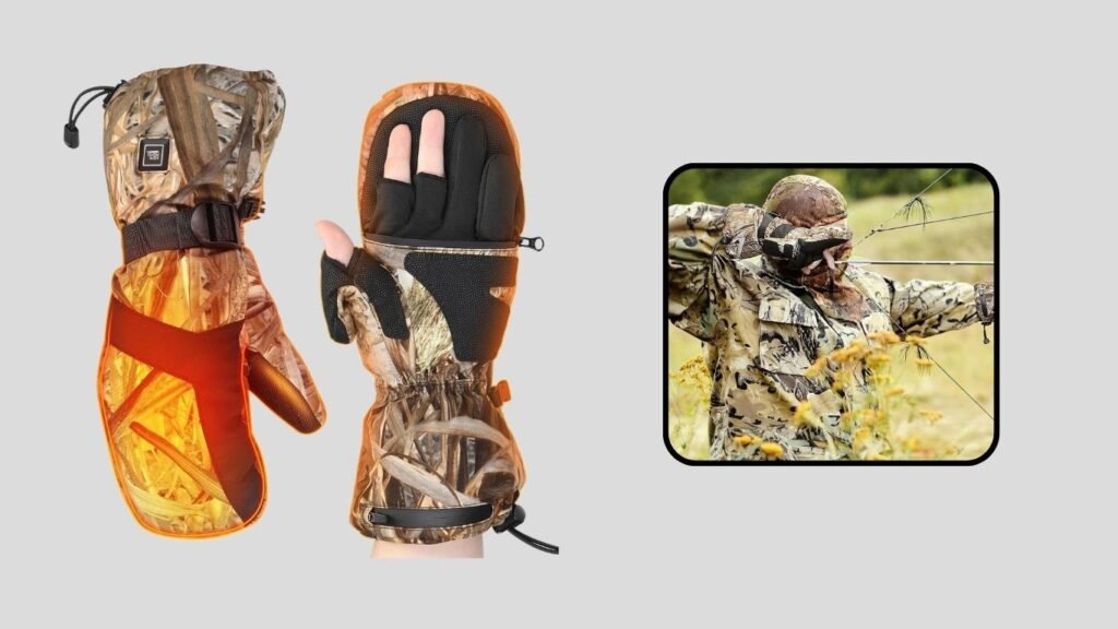 KEMIMOTO Heated Fingerless Hunting Gloves