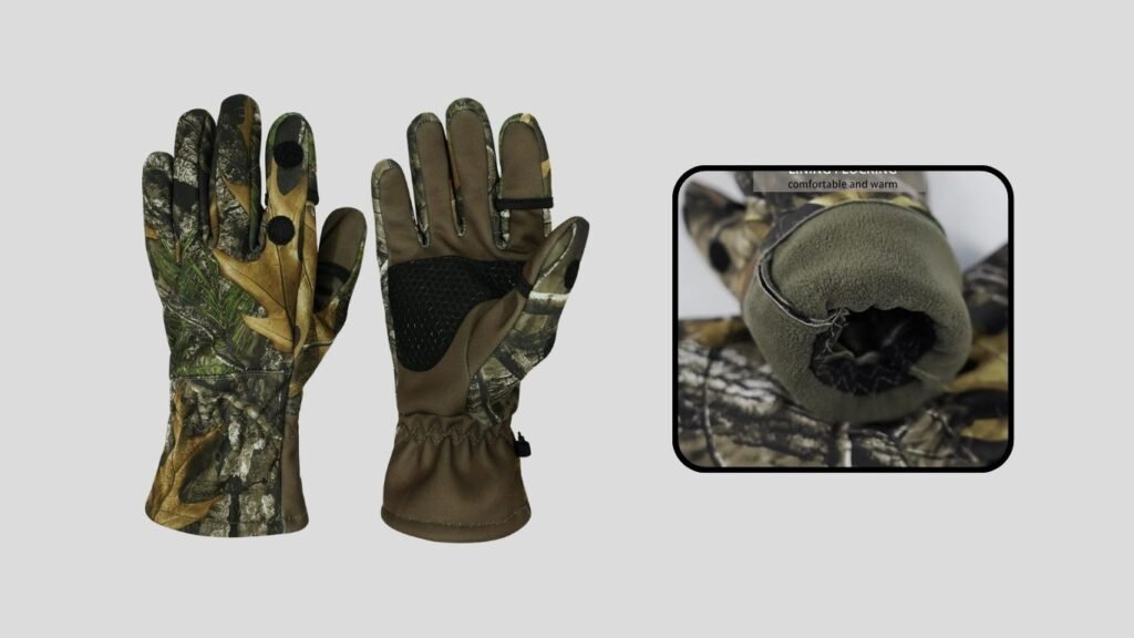 LOOGU Camouflage Fingerless Waterproof Hunting Gloves