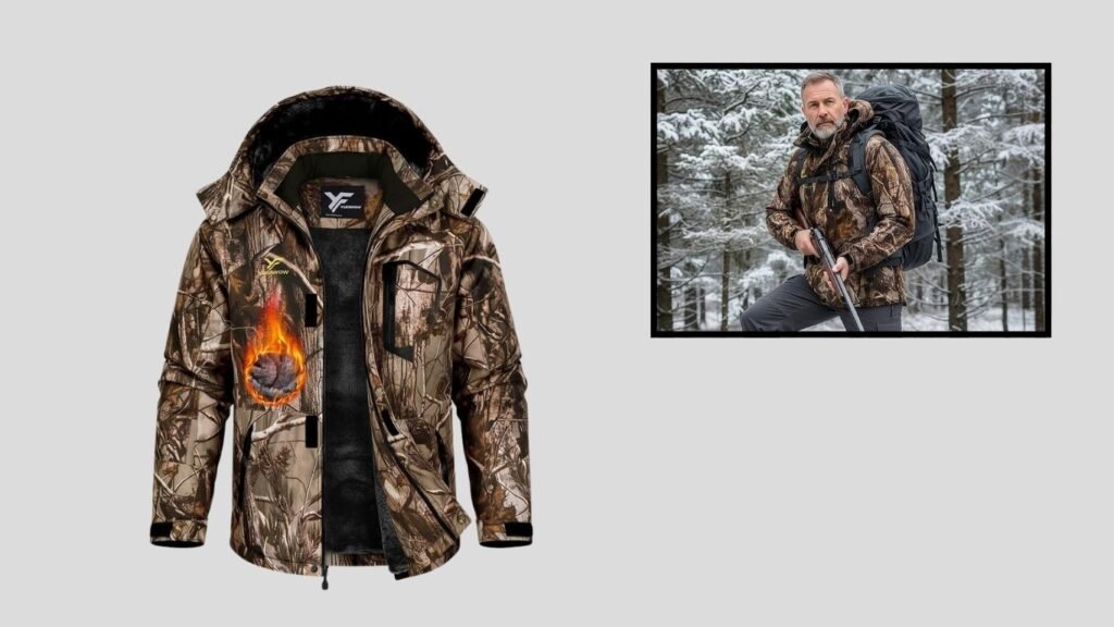  Yufawow Waterproof Camouflage Hunting Windbreaker Jacket