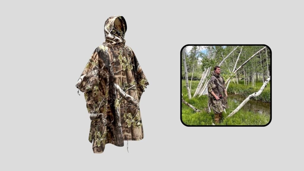  Auscamotek Woodland Waterproof Camouflage Hunting Poncho