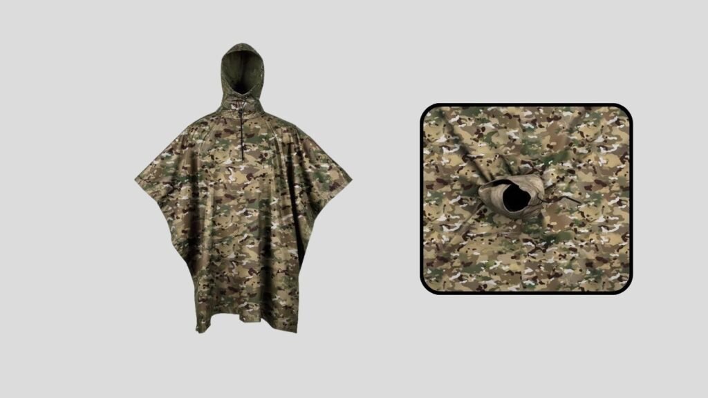GRVCN Military Camouflage Waterproof Lightweight Poncho