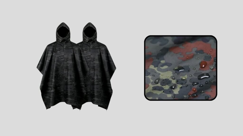 Fousam Waterproof Hunting Rain Poncho for Adults