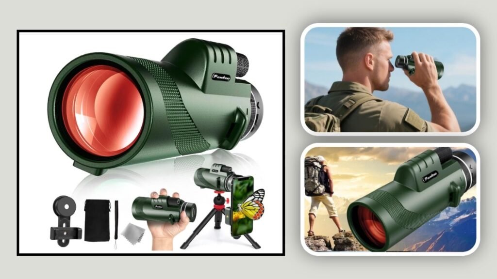 Pankoo 40x60 High-Power Monocular with Phone Adapter